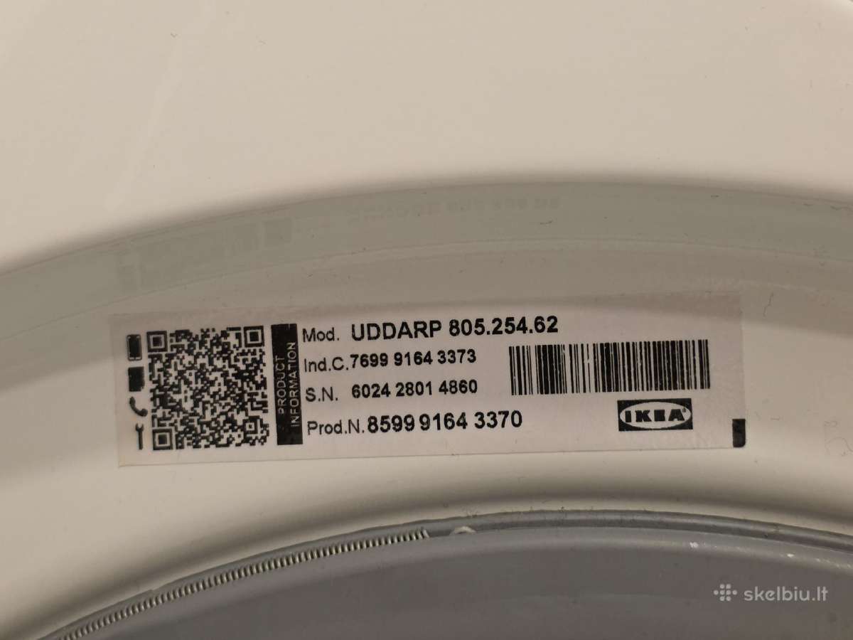 Ikea Uddarp skalbyklė / džiovyklė - nuotraukos Nr. 4