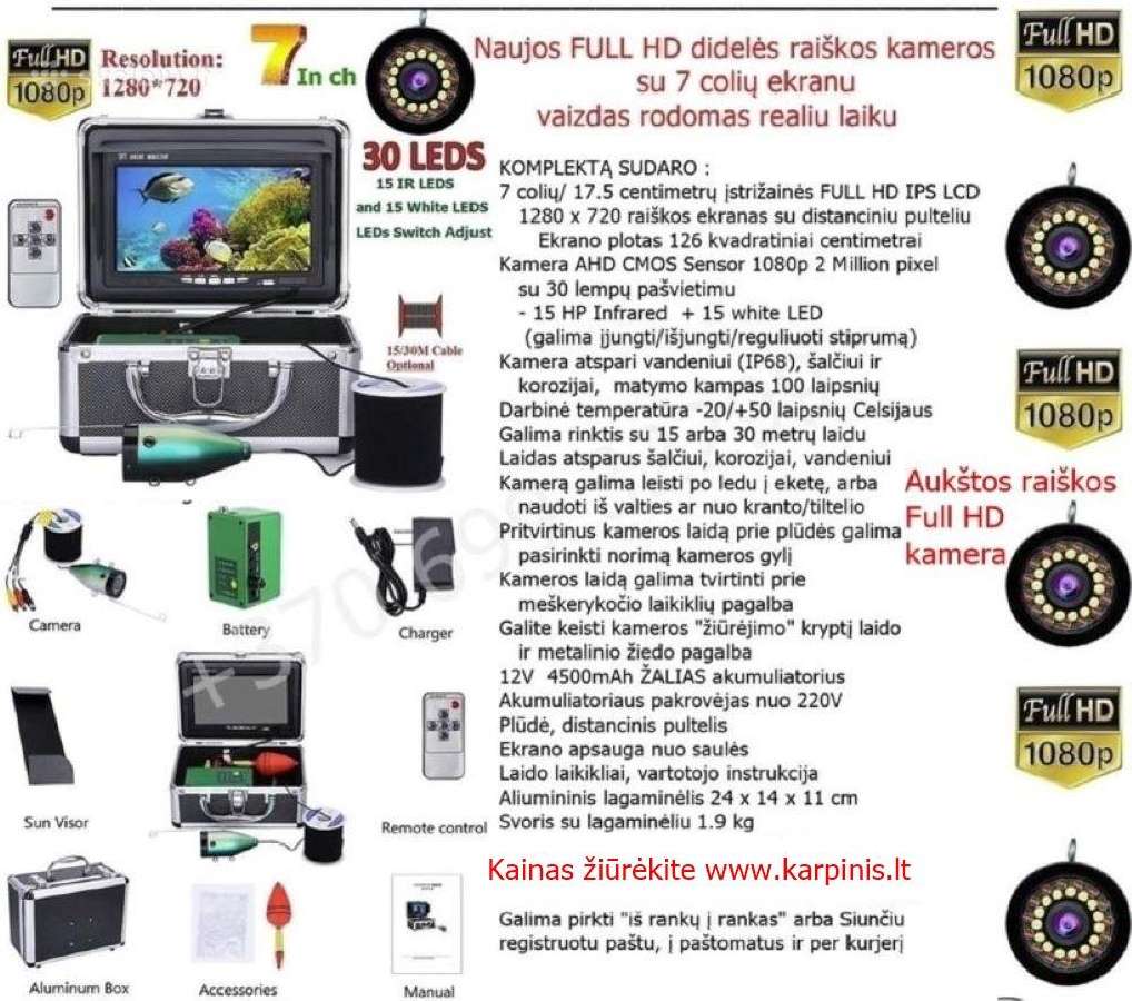 Povandeninė kamera Full HD Aukštos raiškos - nuotraukos Nr. 4