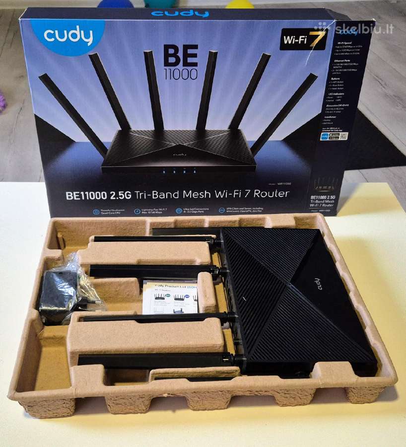 Wi-fi 7 Be11000 10.7 Gbps 4x2.5G Qualcomm - nuotraukos Nr. 3