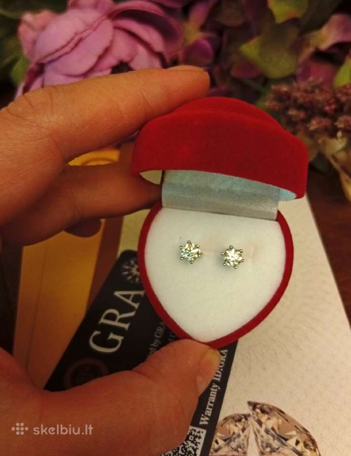 Nauji auskarai su deimantais, po 0.50ct - nuotraukos Nr. 4
