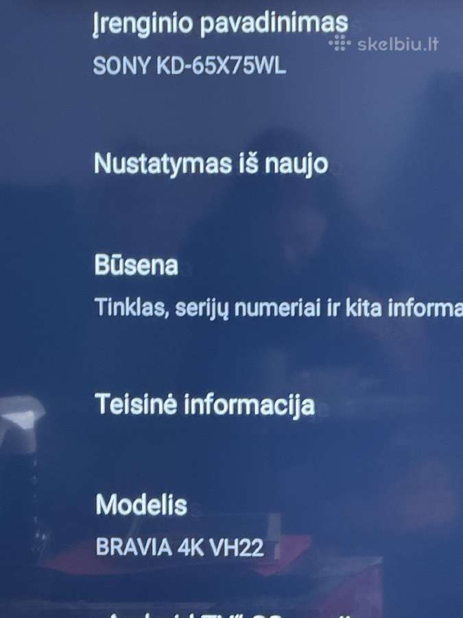 Sony TV 65' Sony Kd-65x75wl - nuotraukos Nr. 3
