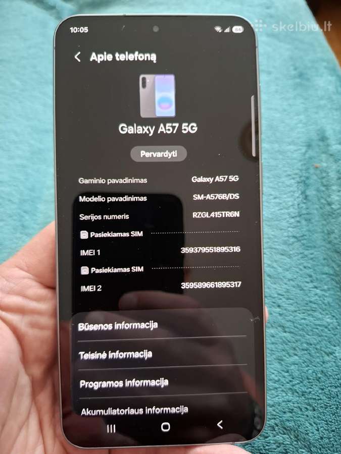 Samsung A57 128gb - nuotraukos Nr. 12