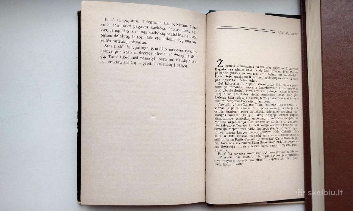 T. Kapotė. Pusryčiai pas Tifanį. 1968 m. leid. - nuotraukos Nr. 8
