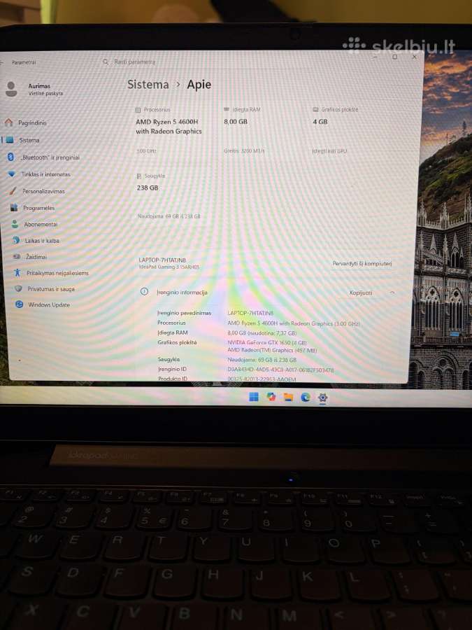 Lenovo Ideapad gaming 3 - nuotraukos Nr. 3