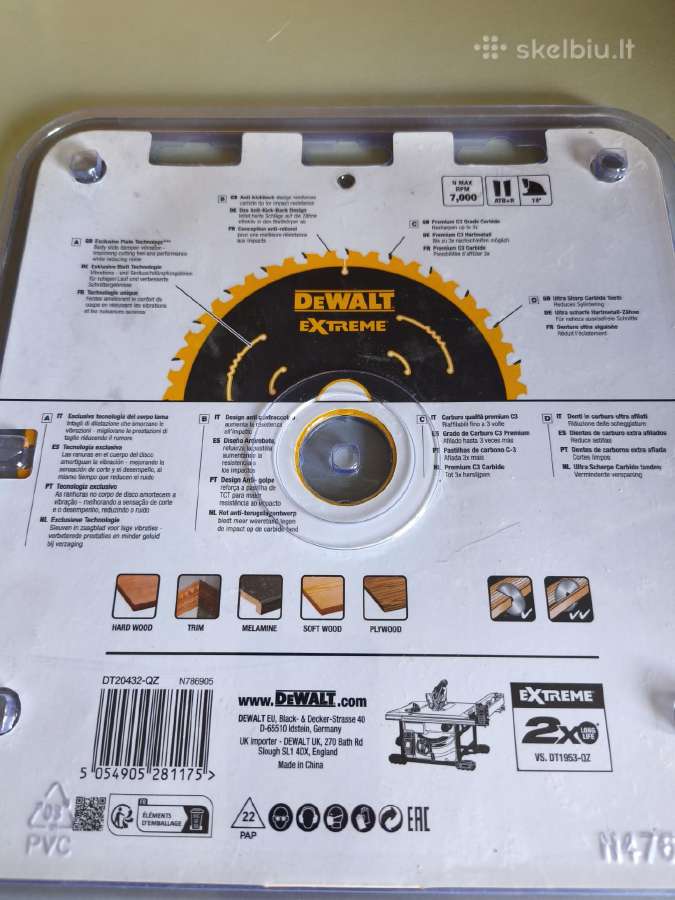 Pjovimo diskas medienai Dewalt Dt20432 - nuotraukos Nr. 3