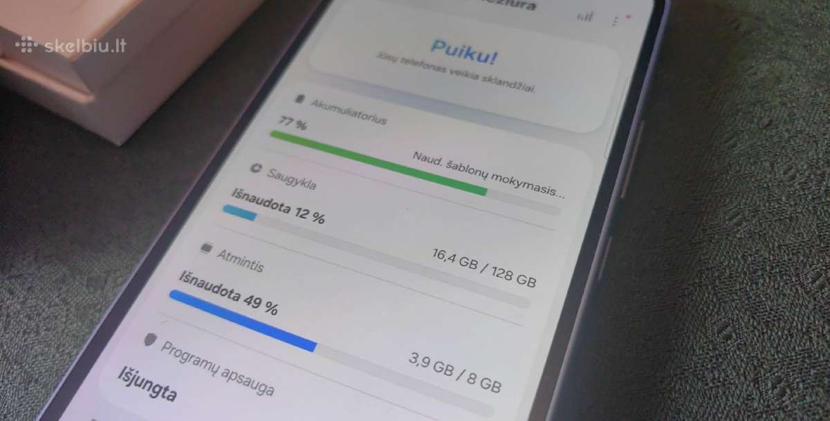 Samsung Galaxy A54 5G komplektas dezuteje - nuotraukos Nr. 4