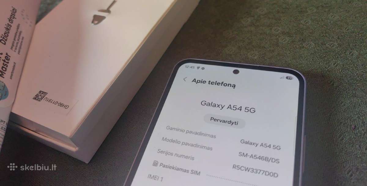 Samsung Galaxy A54 5G komplektas dezuteje - nuotraukos Nr. 7
