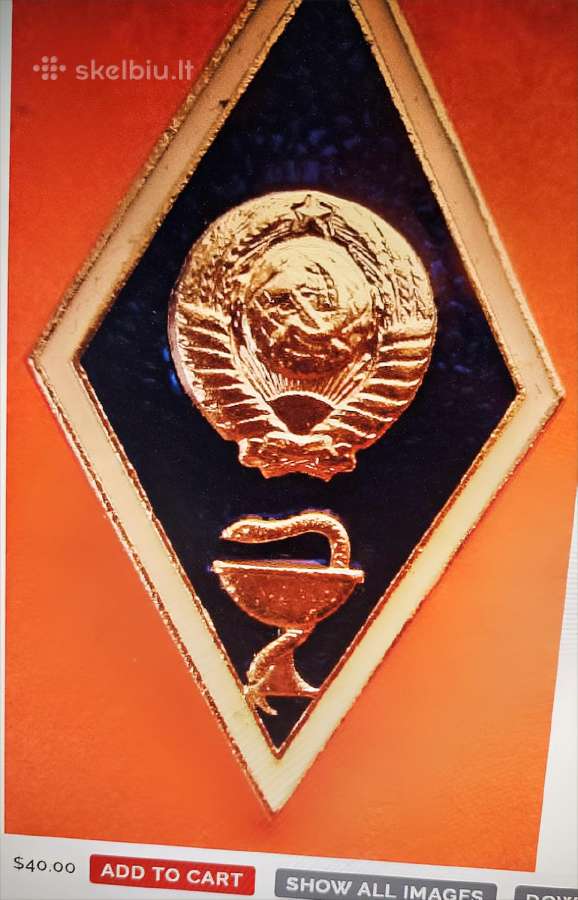 1970 - 80 m.aukštųjų mokyklų absolvento ženklai. - nuotraukos Nr. 9
