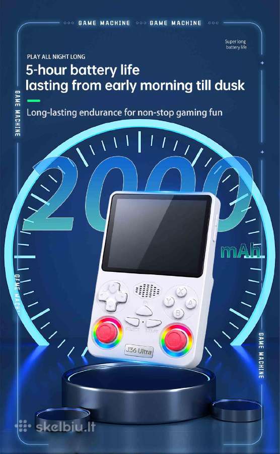 J36 Ultra retro žaidimų konsolė, Wi-fi, 64gb, 3.5" - nuotraukos Nr. 3