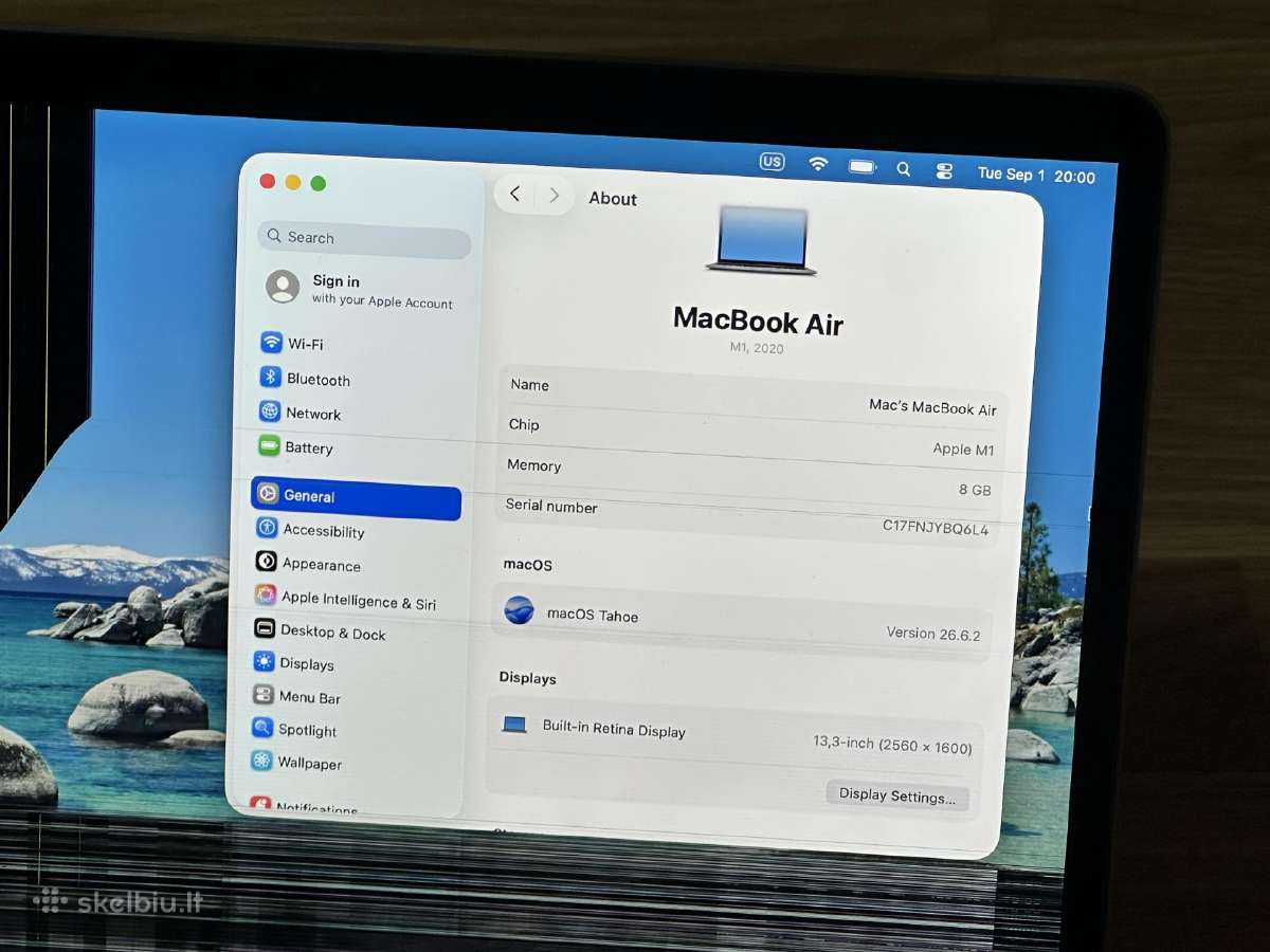 Parduodu MacBook Air M1 256gb Space Gray - nuotraukos Nr. 7