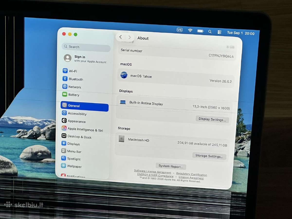 Parduodu MacBook Air M1 256gb Space Gray - nuotraukos Nr. 8