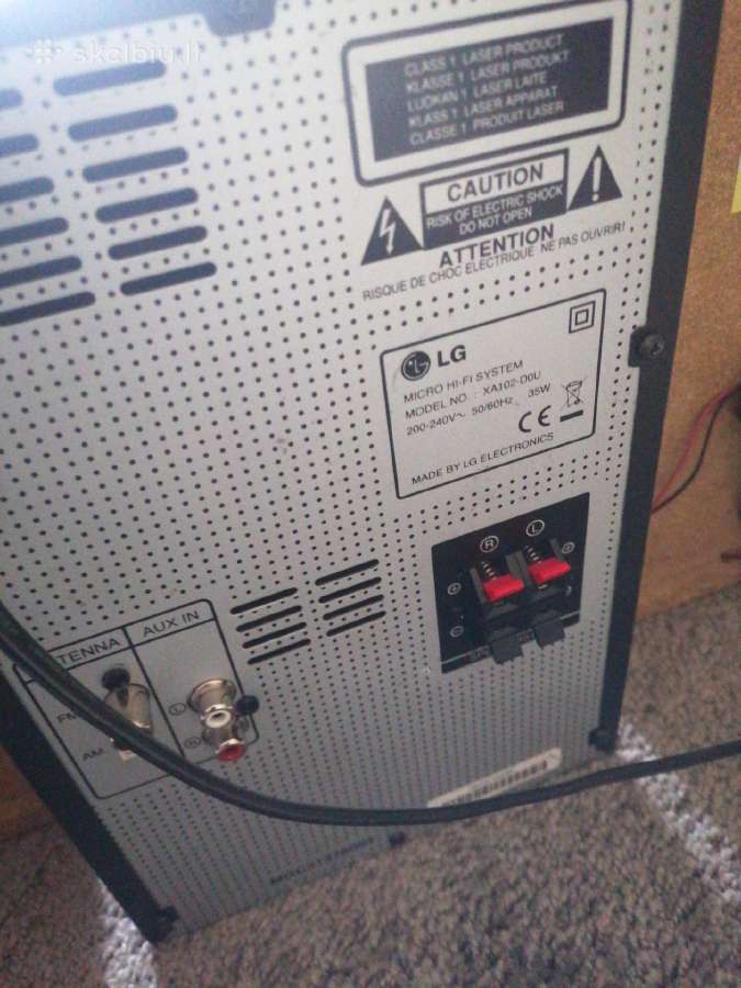 LG Xa102 Micro Hi-fi System, Muzikinis Centras. - nuotraukos Nr. 7