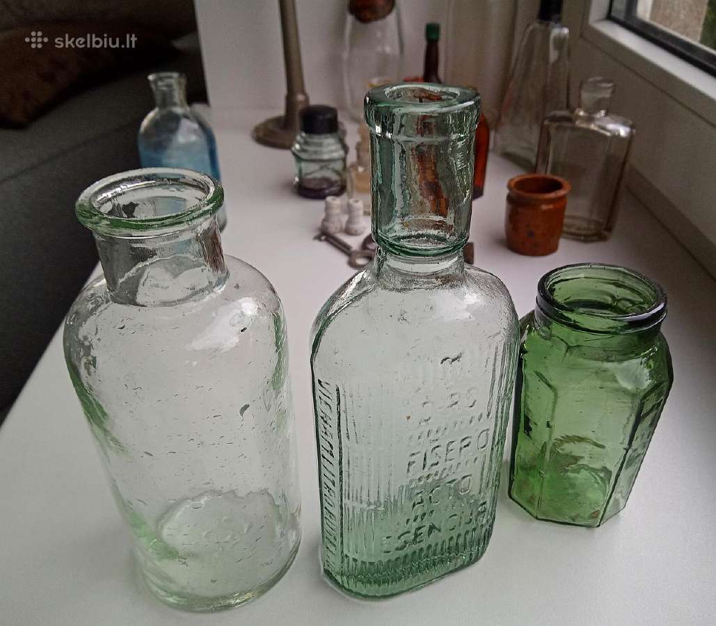 Antikvariniai buteliukai, žvakidė - kolekcija - nuotraukos Nr. 5
