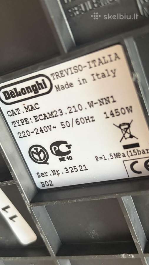 Automatinis kavos aparatas Delonghi - nuotraukos Nr. 7