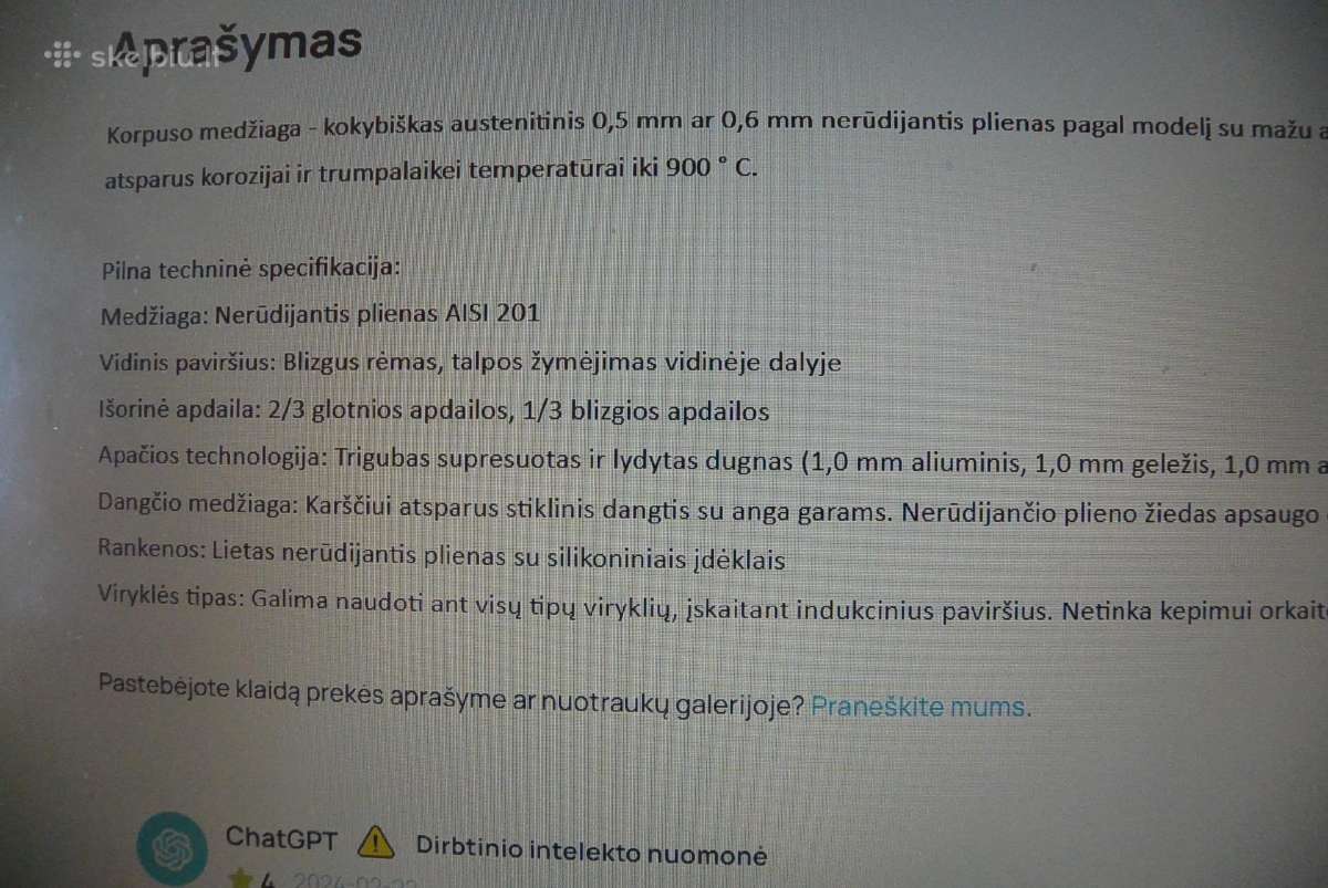 Puodas su dangčiu; Bollire ; Naujas - nuotraukos Nr. 4