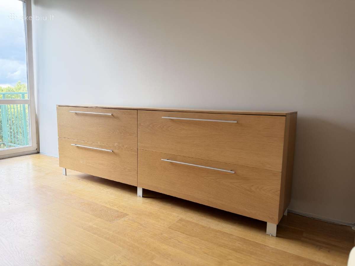 Minimalistinė komoda/sideboard – 240 cm, natūral - nuotraukos Nr. 2