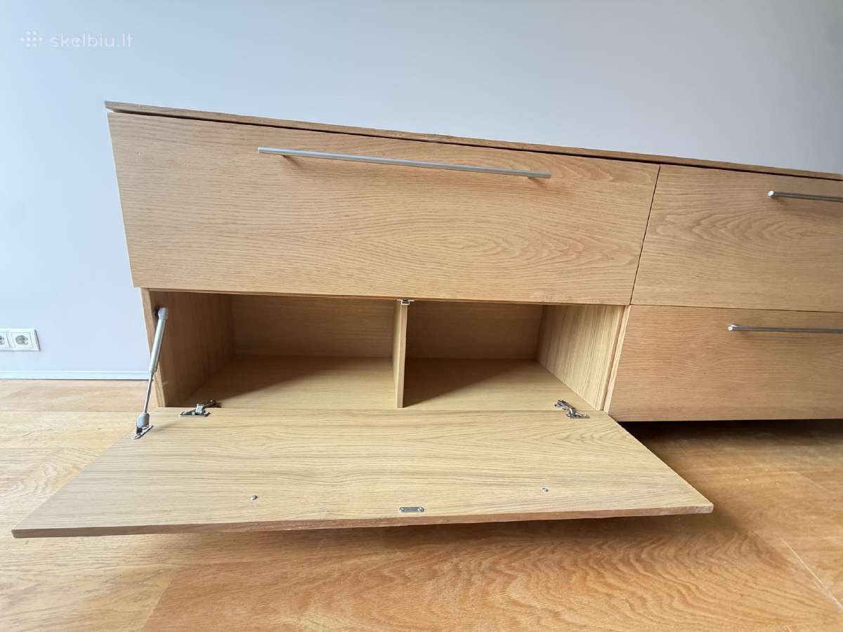 Minimalistinė komoda/sideboard – 240 cm, natūral - nuotraukos Nr. 7