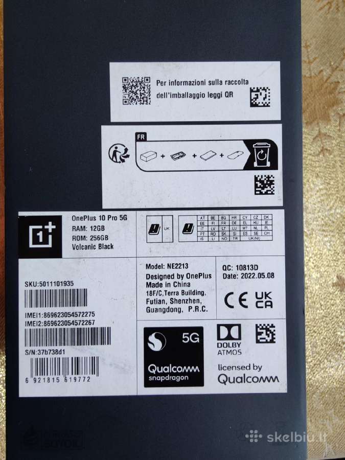 Oneplus 10 Pro 5G 256gb 12+12 RAM - nuotraukos Nr. 5