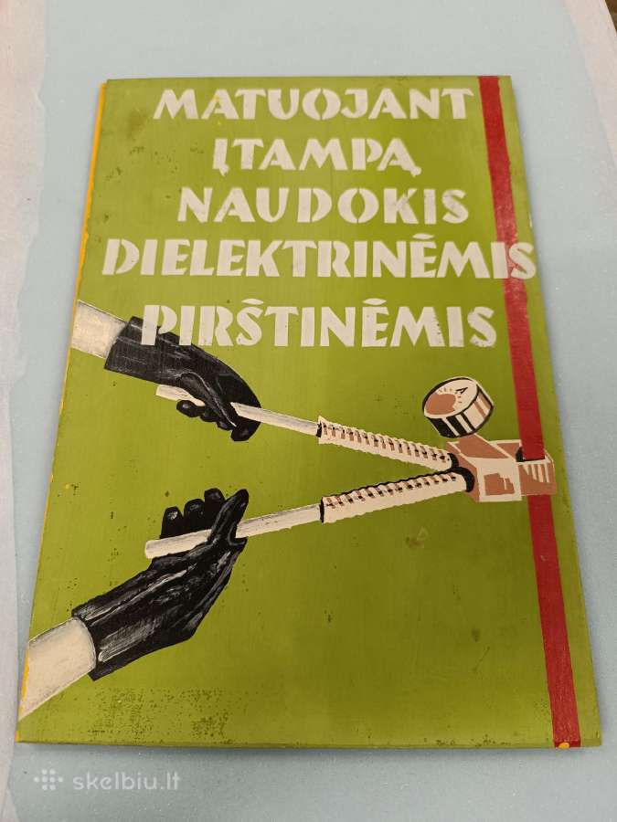 Senos lietuviškos elektrosaugos lentelės - nuotraukos Nr. 2