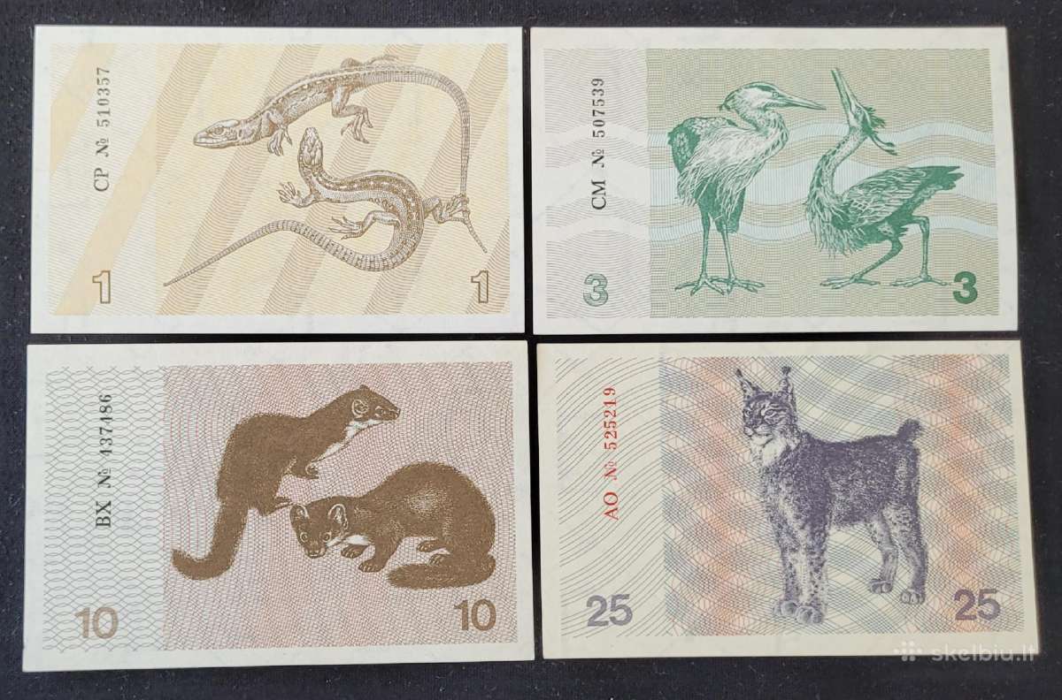 Pilnas 1991 m. talonų su užrašais rinkinys, Unc - nuotraukos Nr. 5