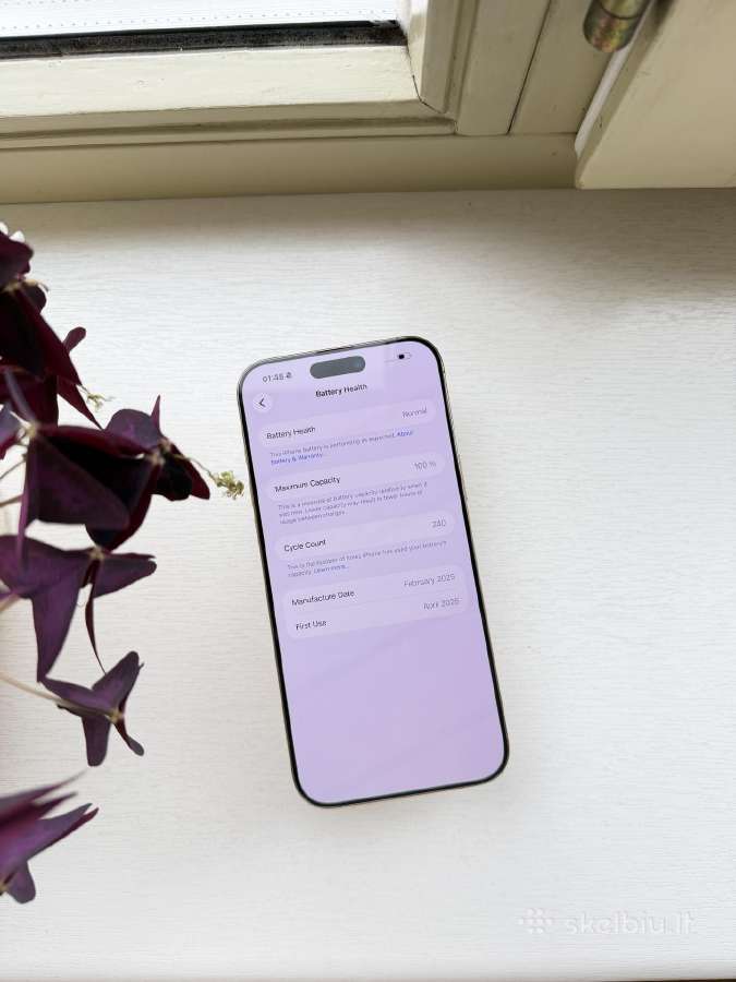 Apple iPhone 16 pro Max 256gb 100% battery health - nuotraukos Nr. 10