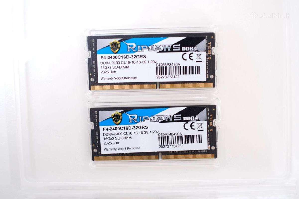 Ddr4 RAM 32gb (2x16gb) G.skill Ripjaws - nuotraukos Nr. 2
