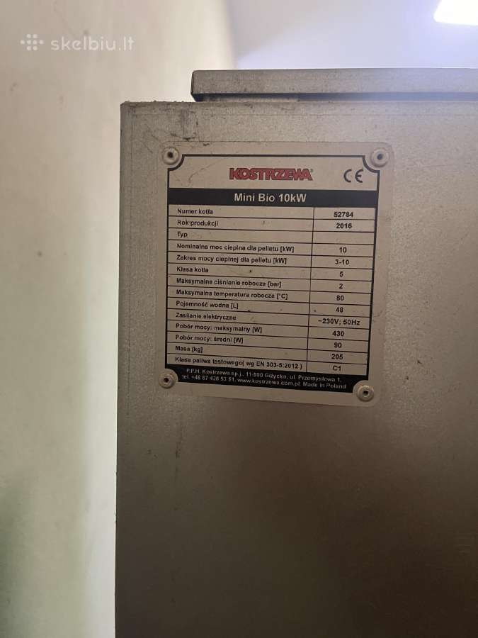 Kostrzewa Mini bio 10kw granulinis katilas - nuotraukos Nr. 4