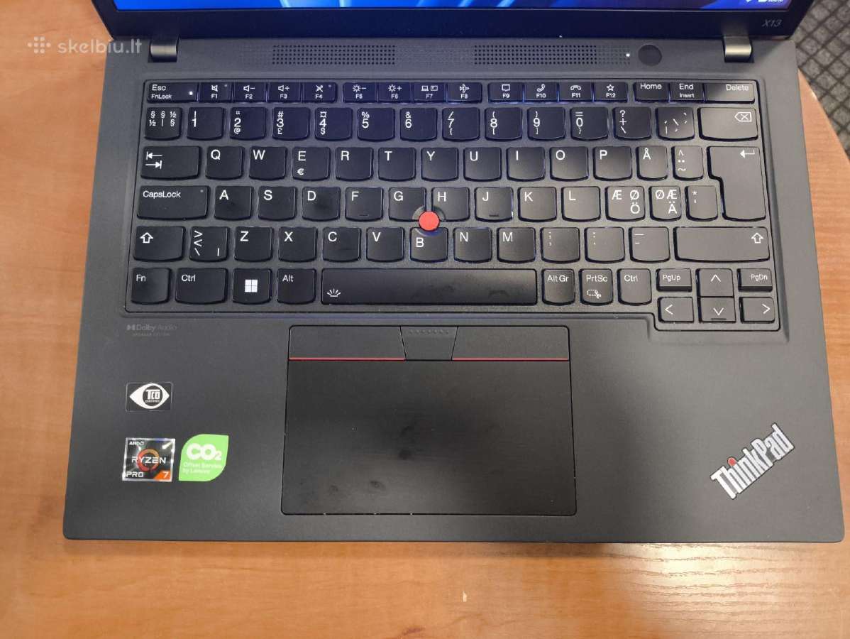 Thinkpad X13 Touch Ryzen 7 6850u 32gb 512gb 13% - nuotraukos Nr. 2