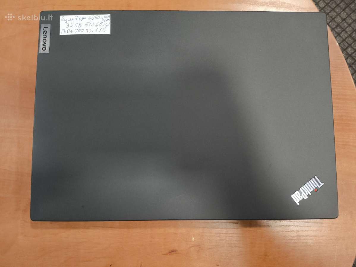 Thinkpad X13 Touch Ryzen 7 6850u 32gb 512gb 13% - nuotraukos Nr. 3