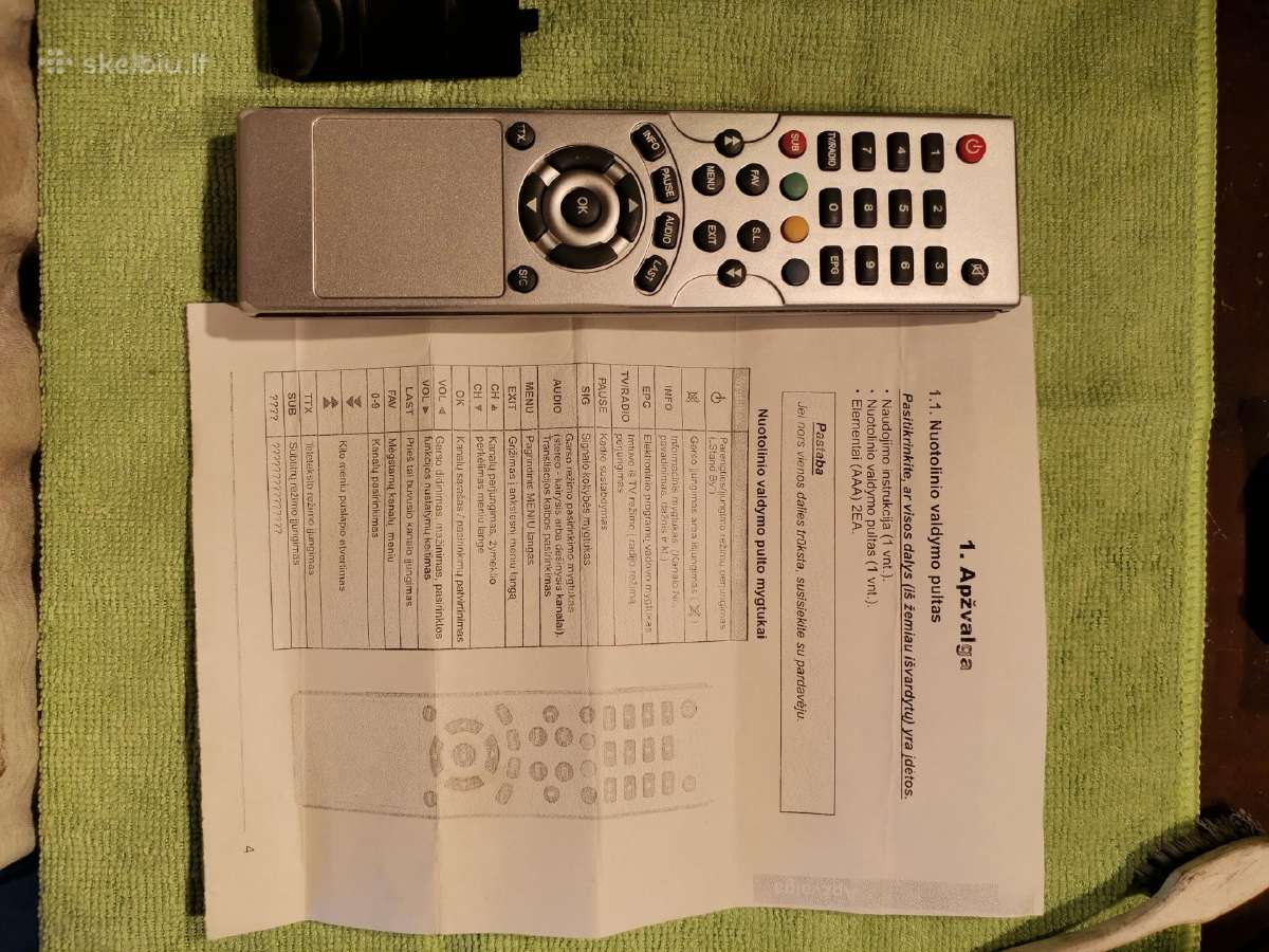 Naudotas TV/radio pultelis s/n:0712a080149 - nuotraukos Nr. 2