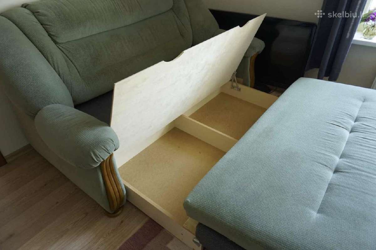 Minkštų baldų komplektas sofa-lova ir fotelis - nuotraukos Nr. 6