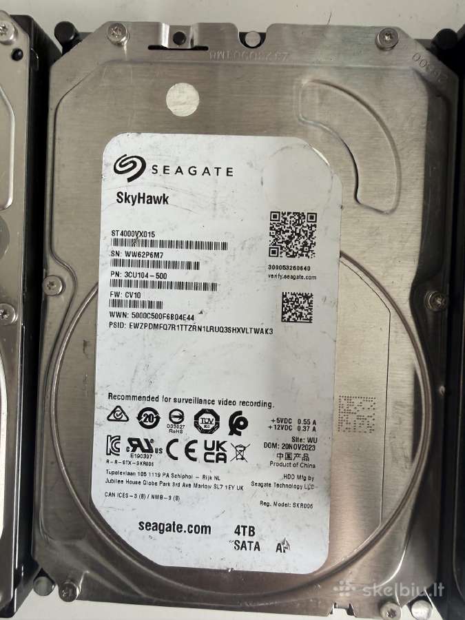 4tb HDD – Seagate Skyhawk / Wd Purple – 100% - nuotraukos Nr. 5