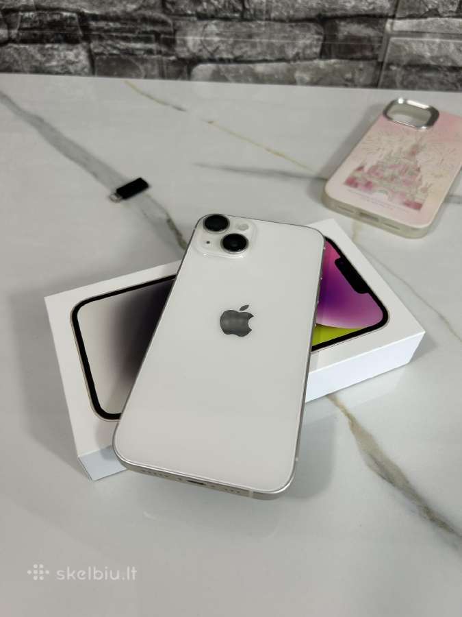 iPhone 14 white 128gb 85% - nuotraukos Nr. 4