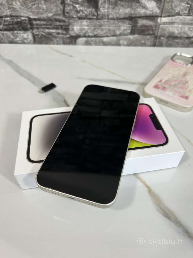 iPhone 14 white 128gb 85% - nuotraukos Nr. 10