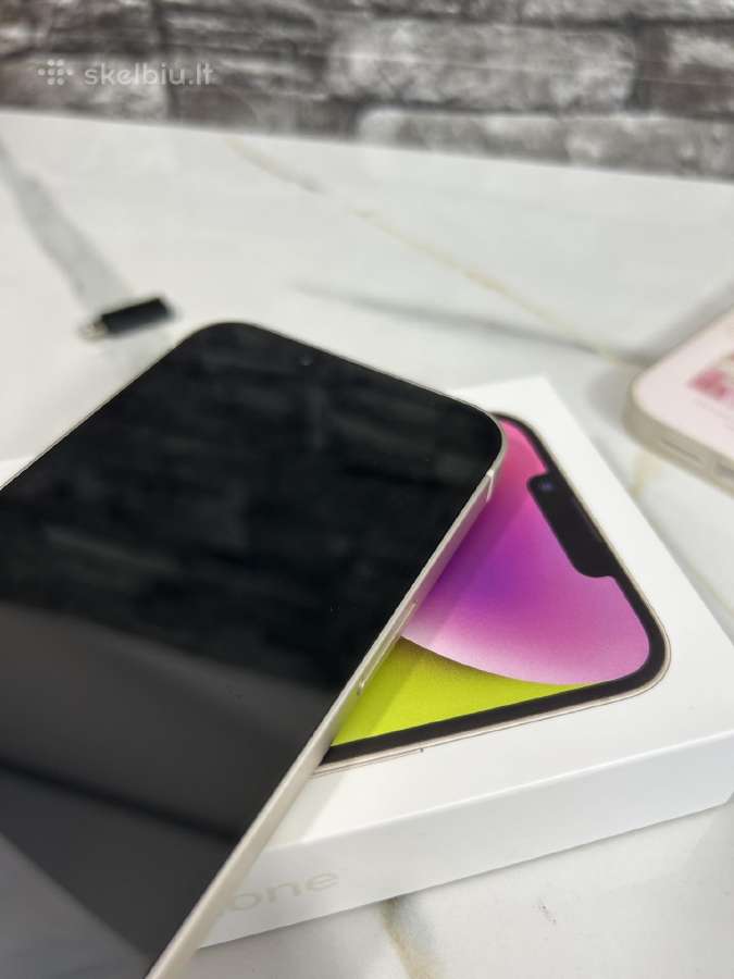 iPhone 14 white 128gb 85% - nuotraukos Nr. 12