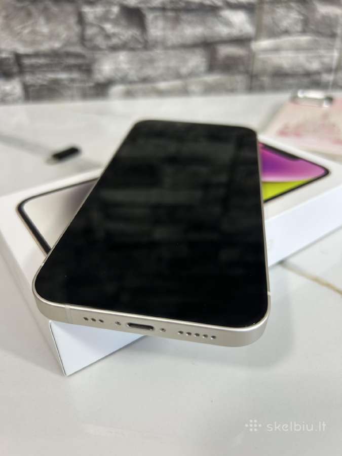 iPhone 14 white 128gb 85% - nuotraukos Nr. 11