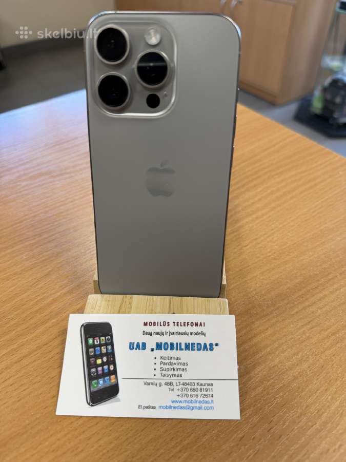 iPhone 16 Pro 128gb Natural Titanium Kaina 670eur - nuotraukos Nr. 2