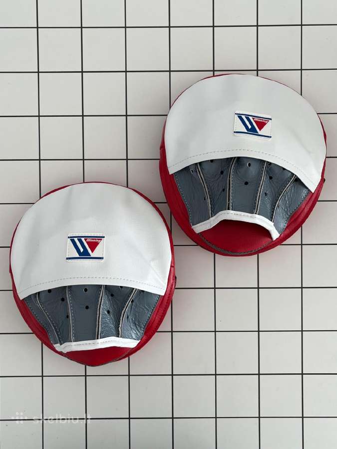 Winning Oval Curved Punch Mitts - Red White - nuotraukos Nr. 2