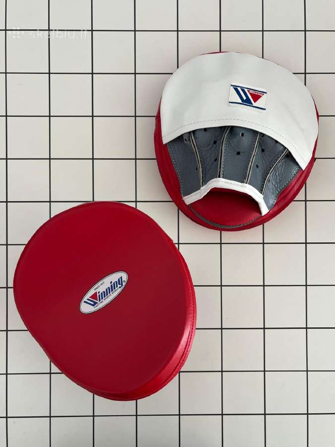 Winning Oval Curved Punch Mitts - Red White - nuotraukos Nr. 2