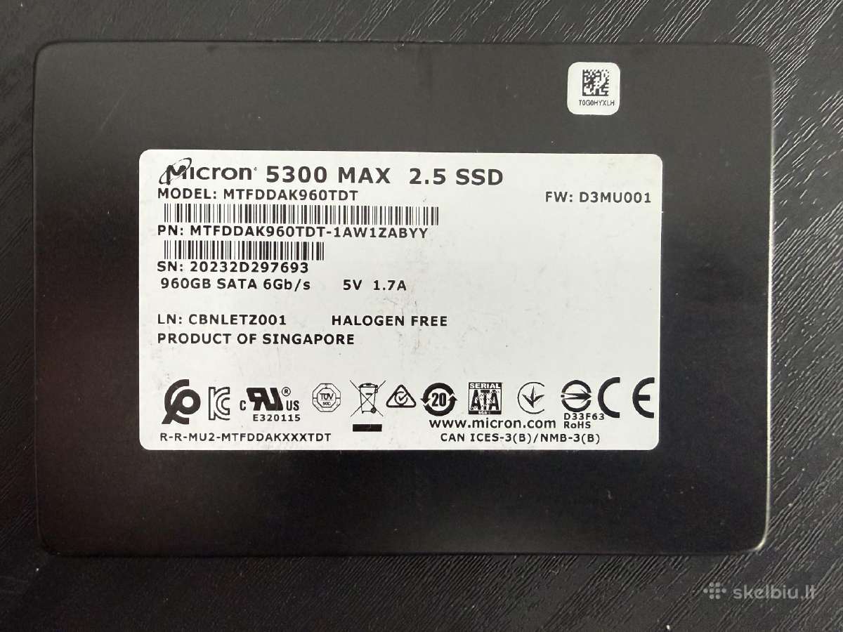 960gb SSD Samsung / Intel / Micron / Sandisk - nuotraukos Nr. 2