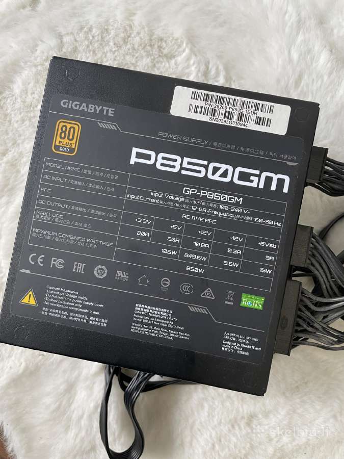 Gigabyte P850gm maitinimo blokas - nuotraukos Nr. 4