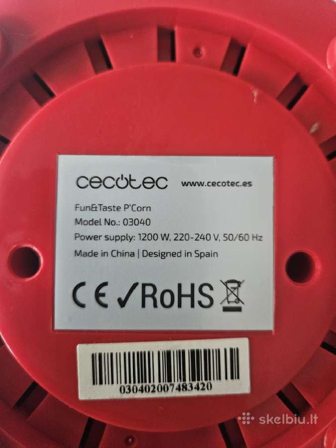 Spragėsių aparatas Cecotec 1200w - nuotraukos Nr. 2