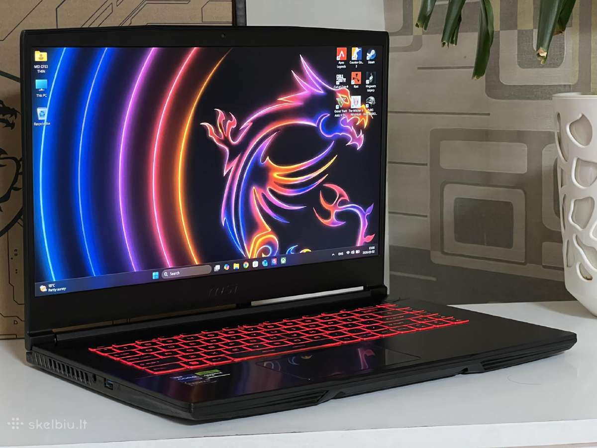 Parduodamas Msi Gf63 su Rtx 3050, I7-12k, 144hz. - nuotraukos Nr. 2