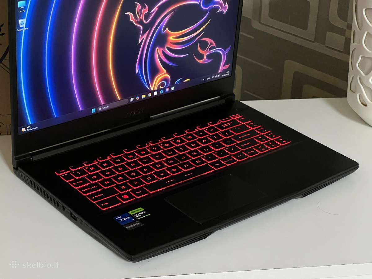 Parduodamas Msi Gf63 su Rtx 3050, I7-12k, 144hz. - nuotraukos Nr. 3