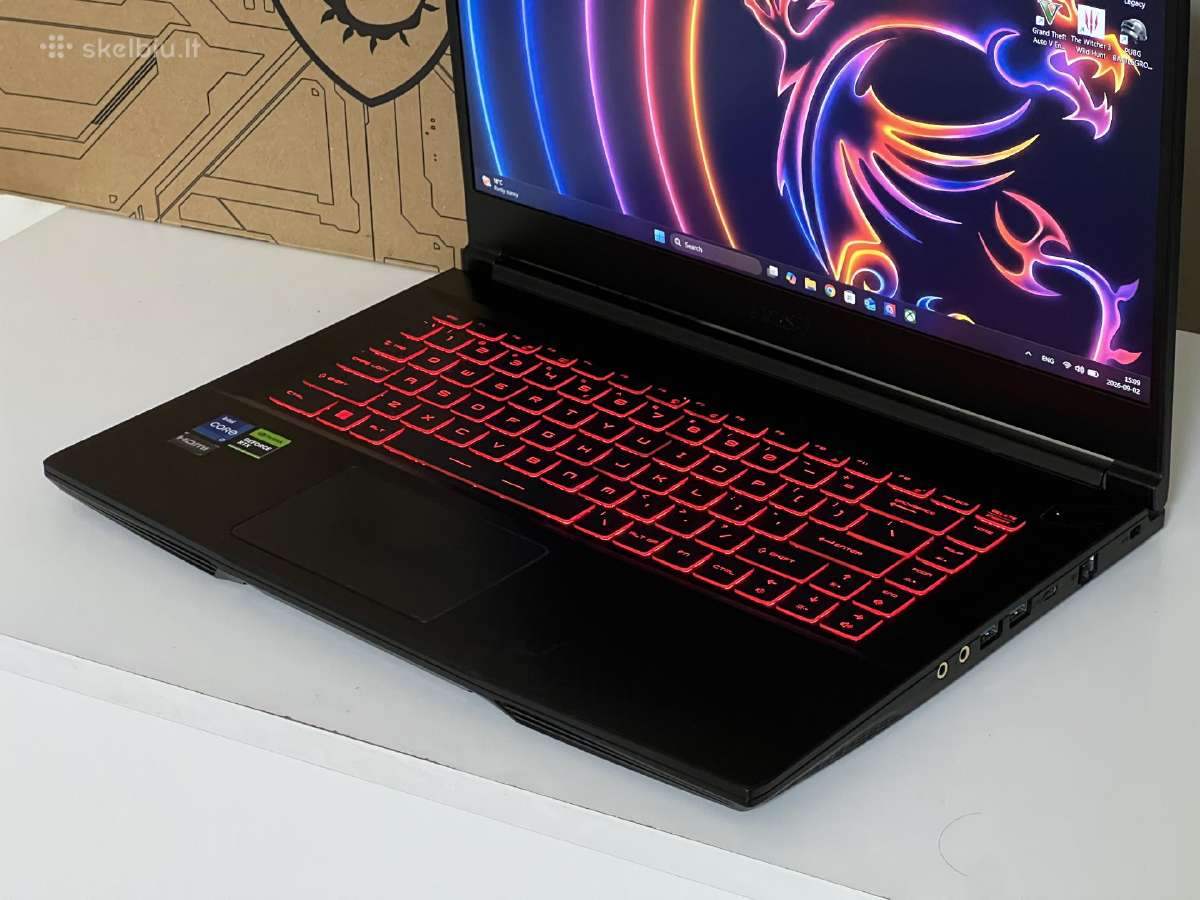 Parduodamas Msi Gf63 su Rtx 3050, I7-12k, 144hz. - nuotraukos Nr. 4