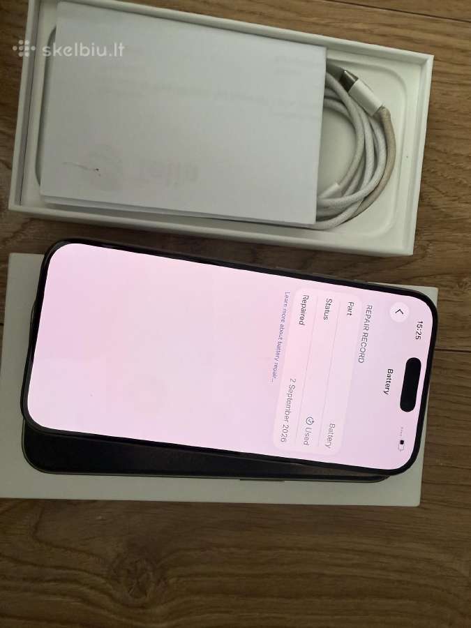 iPhone 15 pro 128gb 100% - nuotraukos Nr. 5