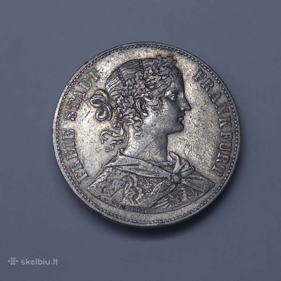 Frankfurto 1 Vereinsthaler 1859 m. ir 1860 m. - nuotraukos Nr. 5