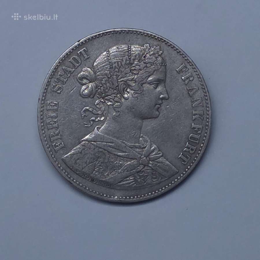 Frankfurto 1 Vereinsthaler 1859 m. ir 1860 m. - nuotraukos Nr. 6