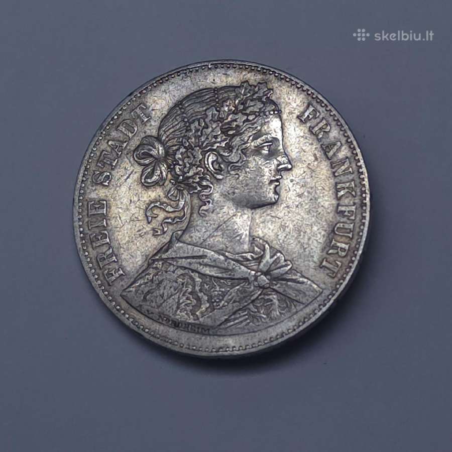 Frankfurto 1 Vereinsthaler 1859 m. ir 1860 m. - nuotraukos Nr. 7