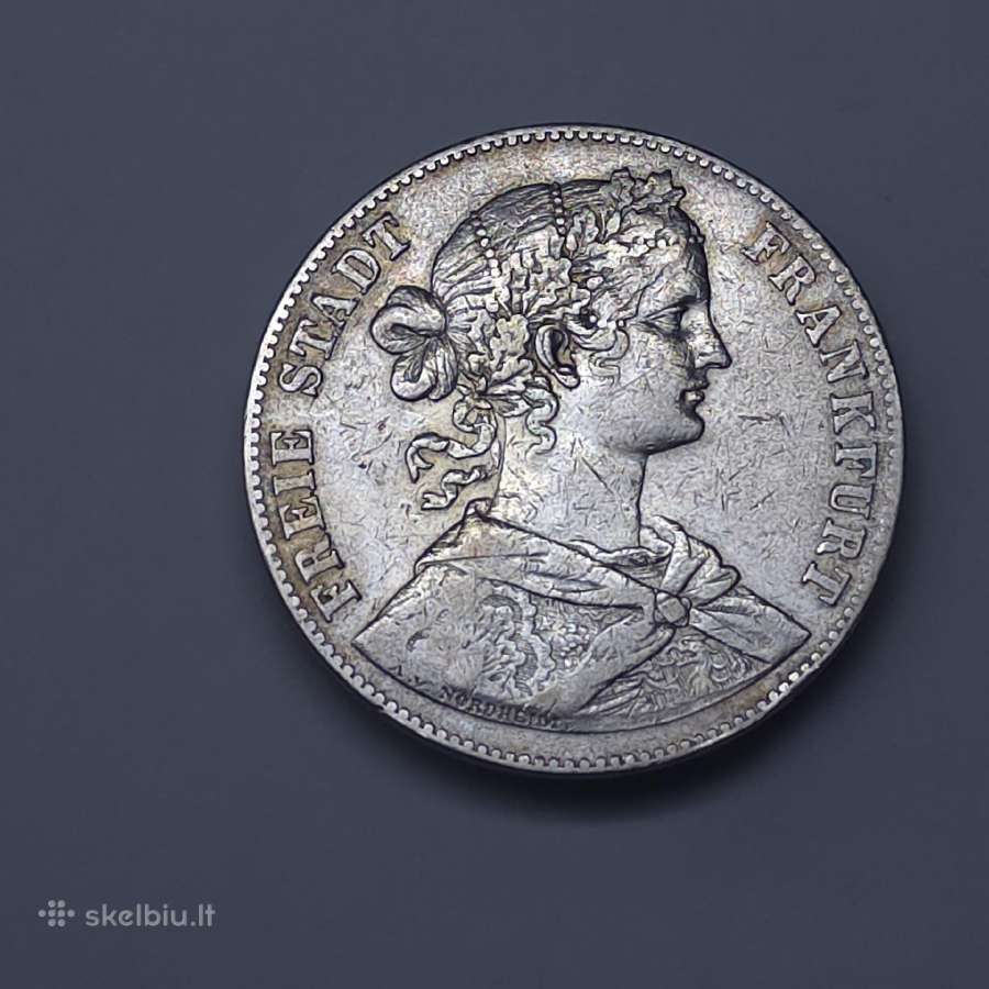 Frankfurto 1 Vereinsthaler 1859 m. ir 1860 m. - nuotraukos Nr. 16